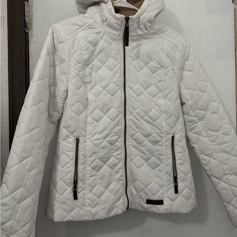 White Quilted Women's Jacket